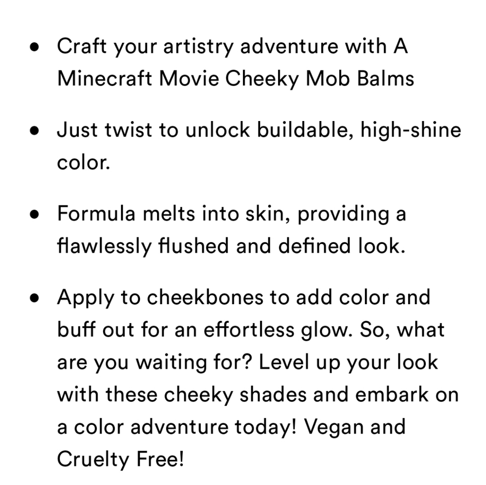 NYX LIMITED EDITION A MINECRAFT MOVIE CHEEKY MOB BLUSH BALM. - Picture 9 of 10